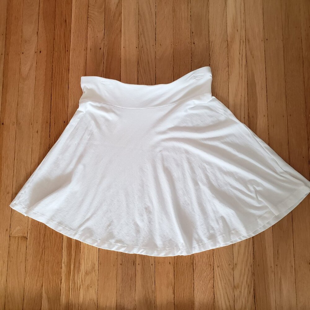 H&M white flared skater skirt short size M